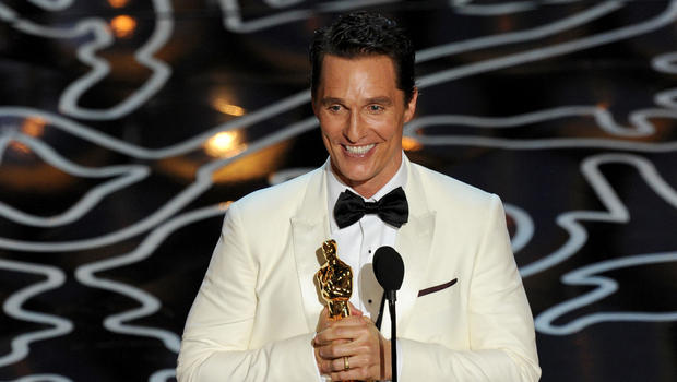 Matthew McConaughey accepts the Best Performance by an Actor in a Leading Role award for 'Dallas Buyers Club' onstage during the Oscars at the Dolby Theatre on March 2, 2014, in Hollywood, Calif. | Getty Images